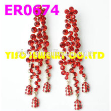 red stone fashion earring
